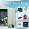 Outdoor White Metal Storage Shed with Window