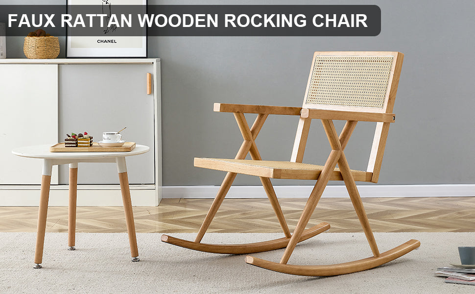 Cozy Rattan Rocking Chair