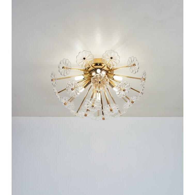 Sparkling Gold Burst Ceiling Light