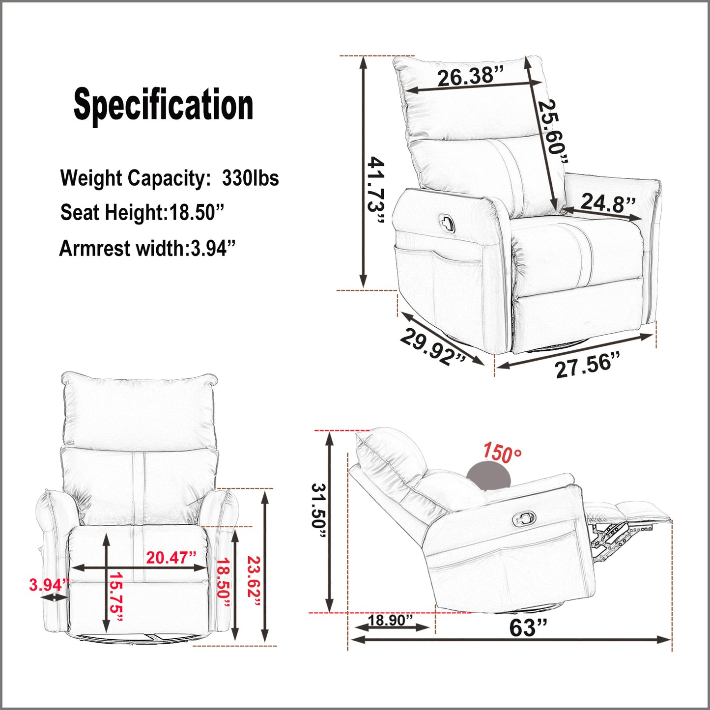 Cozy Swivel Rocker Chair