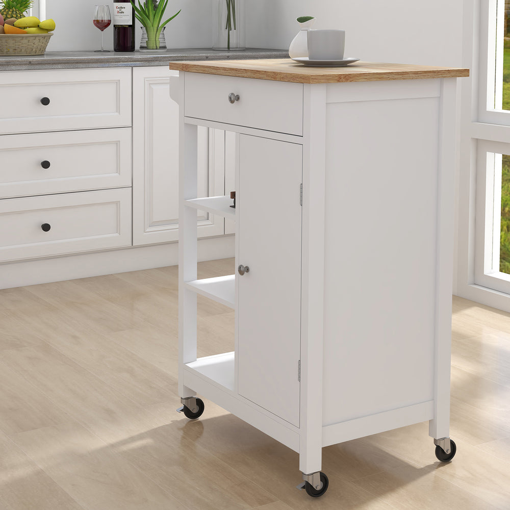 Versatile Rolling Kitchen Cart with Adjustable Shelves