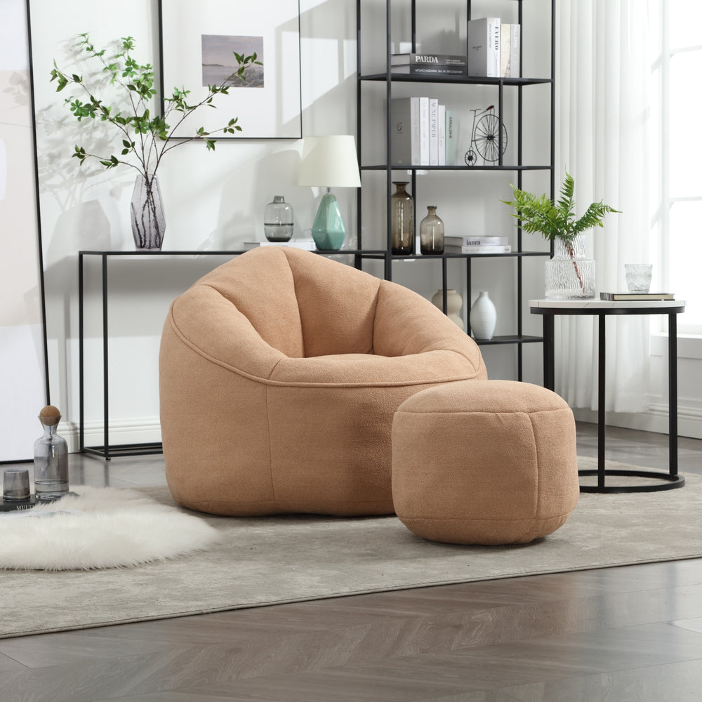 Cozy Comfort Bean Bag Chair with Footrest