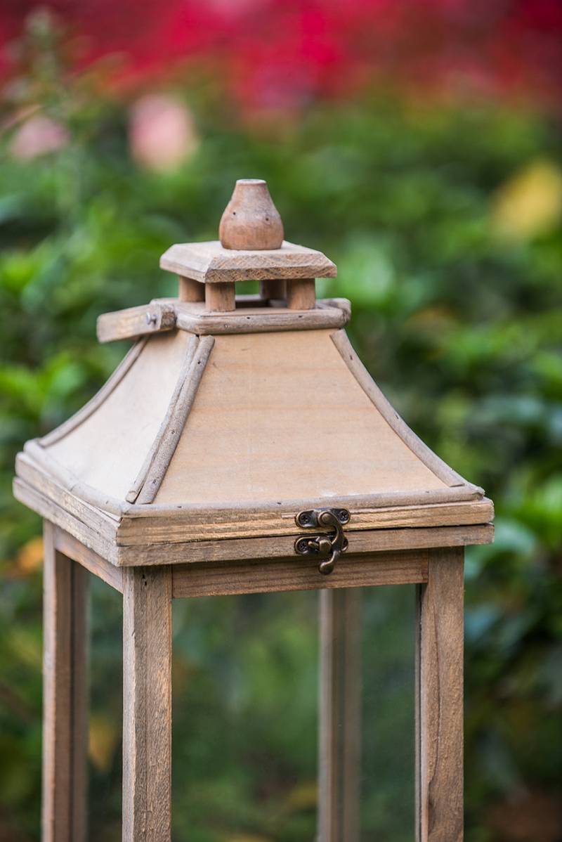 Charming Wooden Lantern for Home & Garden Decor