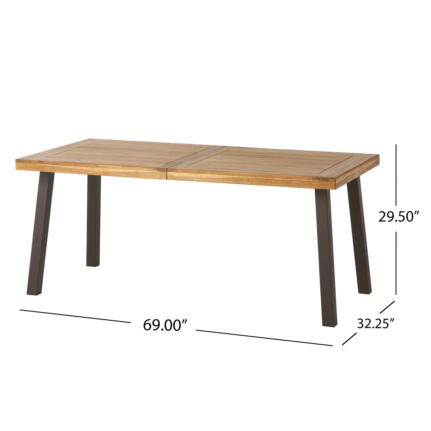 Rustic Acacia Wood Dining Table