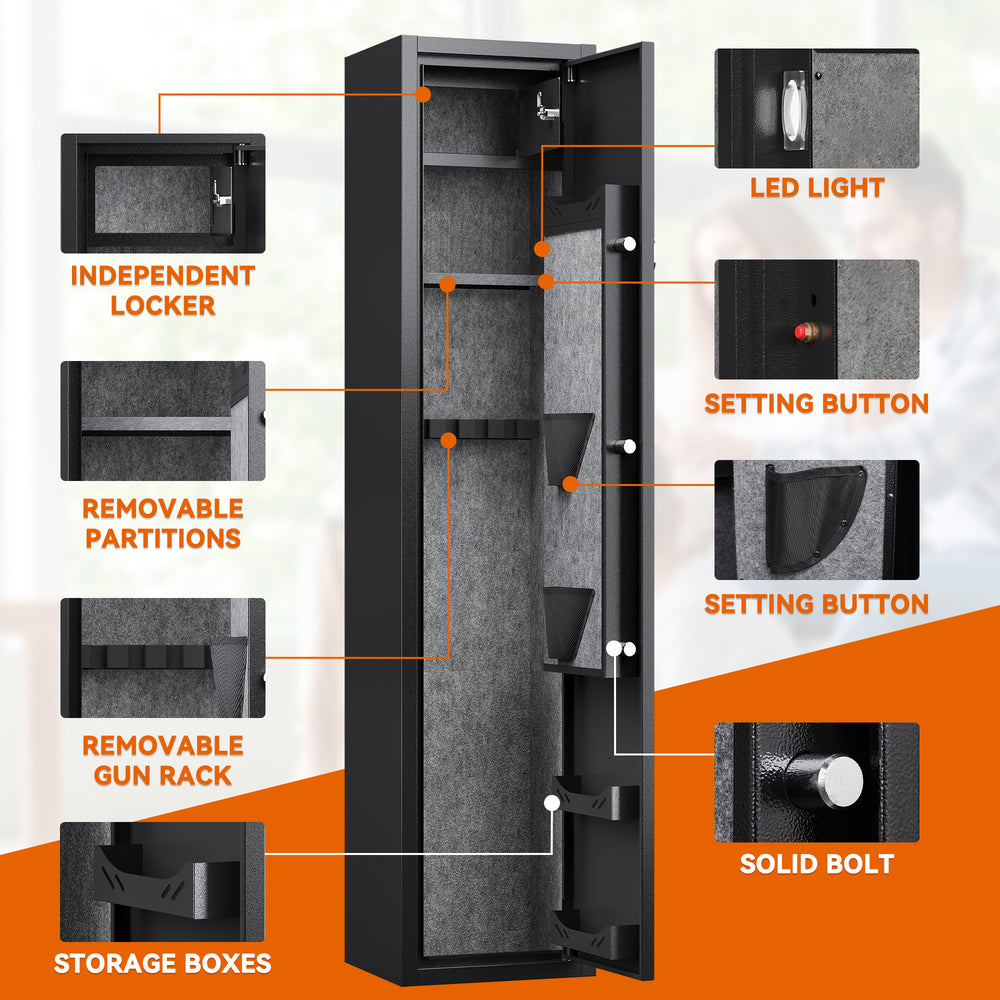 SecureNest Gun Safe with Adjustable Shelves