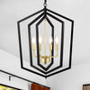 Sleek Black and Gold Chandelier for Stylish Spaces