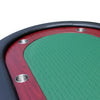 Luna Oval Poker Table - Green with Red Racetrack