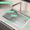 Sleek Stainless Steel Drop-In Kitchen Sink with Workstation Grid