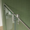 Sleek Brushed Nickel Sliding Shower Door with Easy-Clean Glass