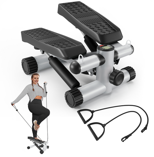 Smart Stepper: Compact Fitness with Resistance Bands