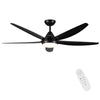 Sleek LED Ceiling Fan with Black Blades