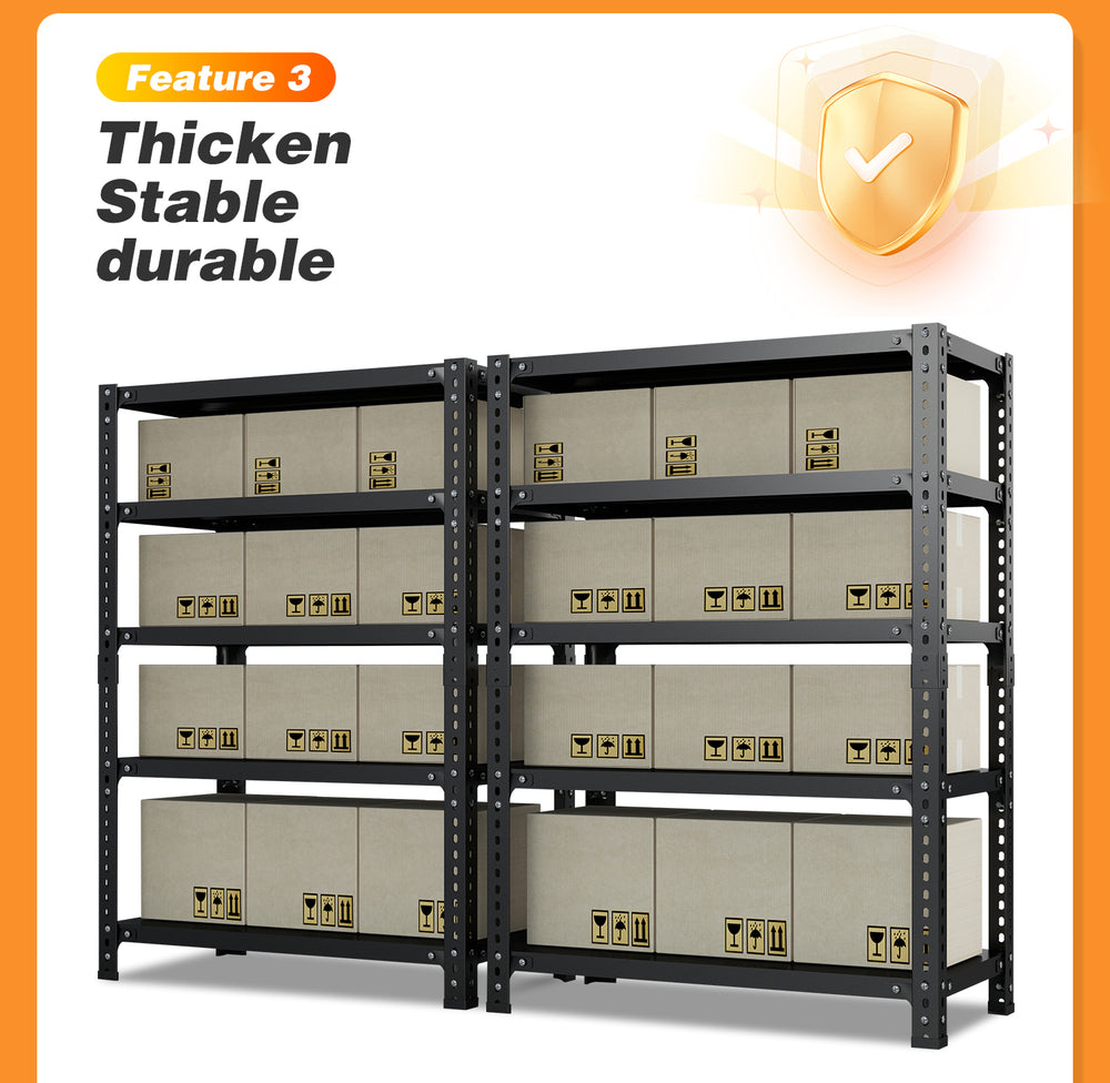 Versatile Black Storage Rack - Five-Tier Display & Organization Solution