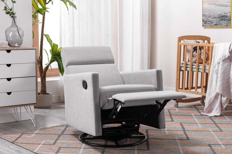 Cozy Gray Rocking Nursery Chair