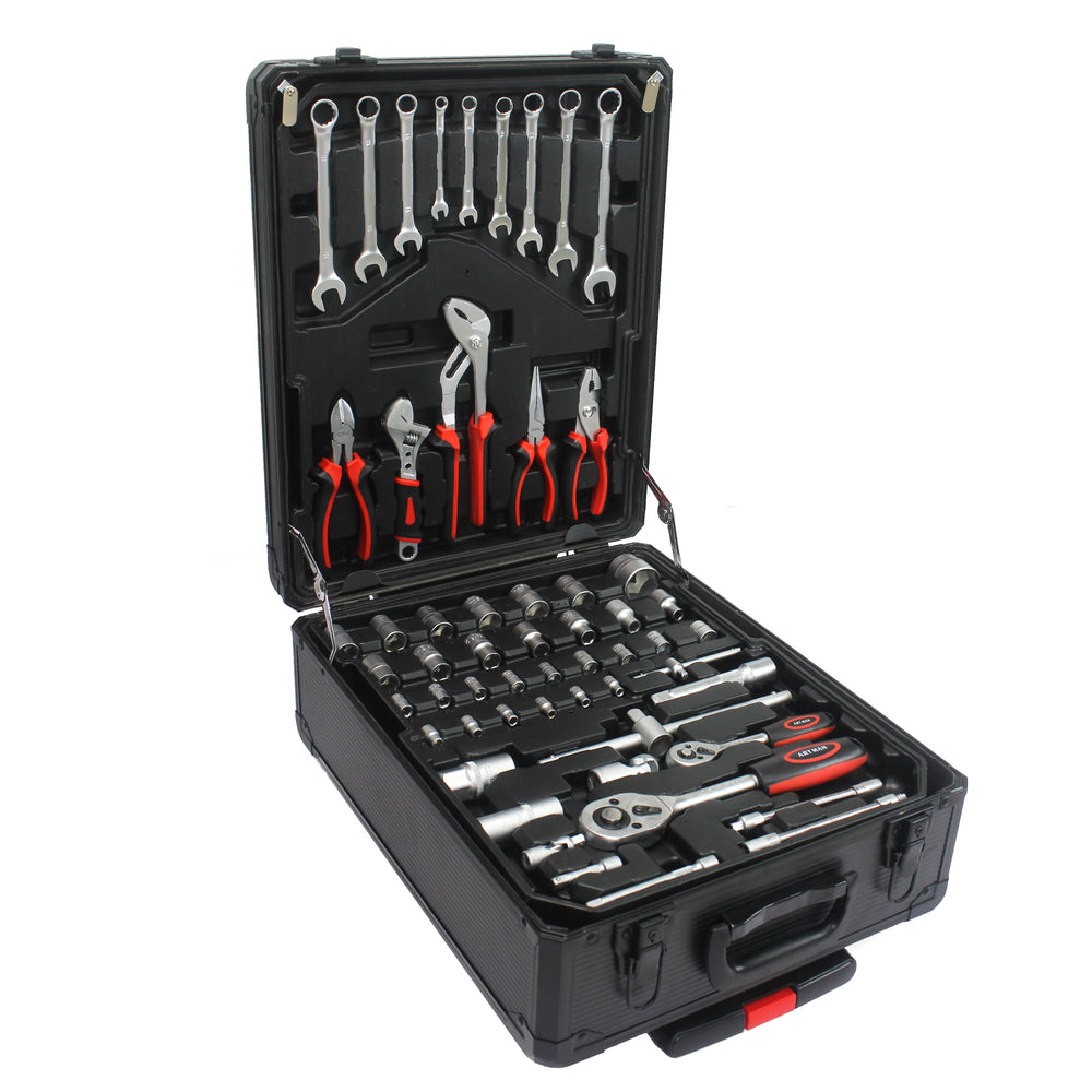 Rolling Black Tool Box with Multi-Layer Storage