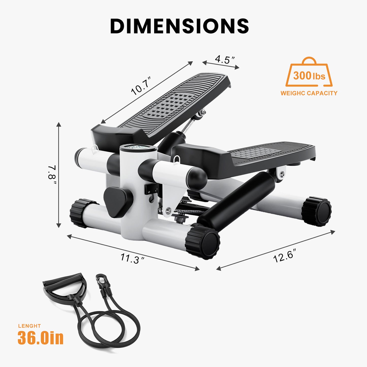 Total Body Portable Stepper with Bands