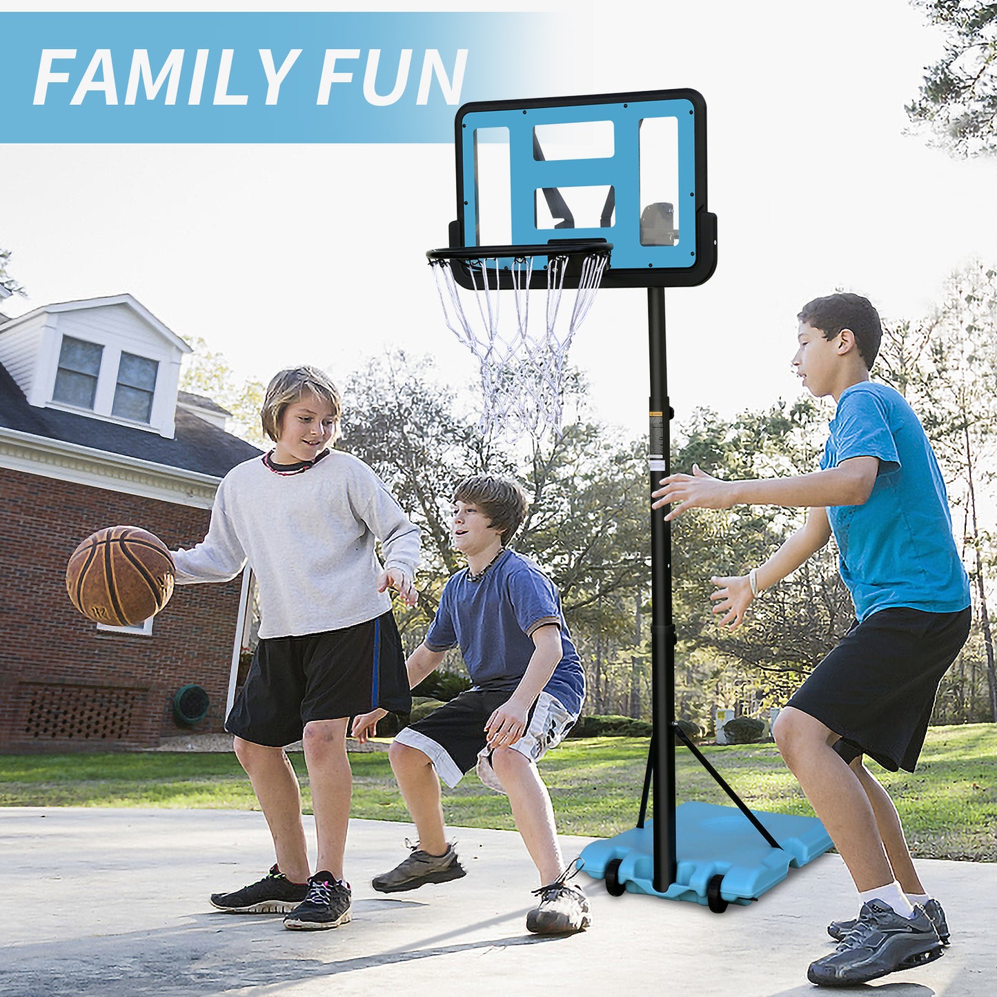 Easy-Adjust Portable Basketball Hoop