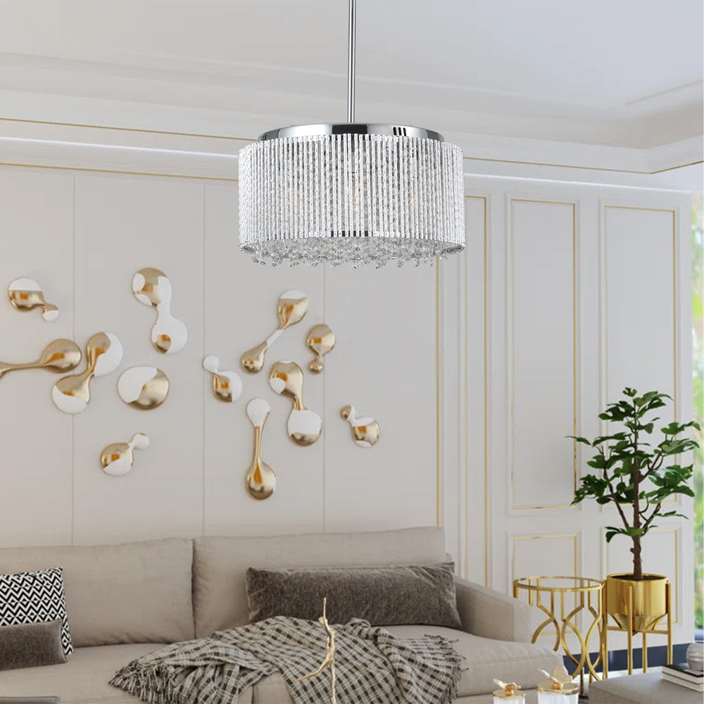 Sparkling Round Crystal Chandelier for Luxurious Living Spaces