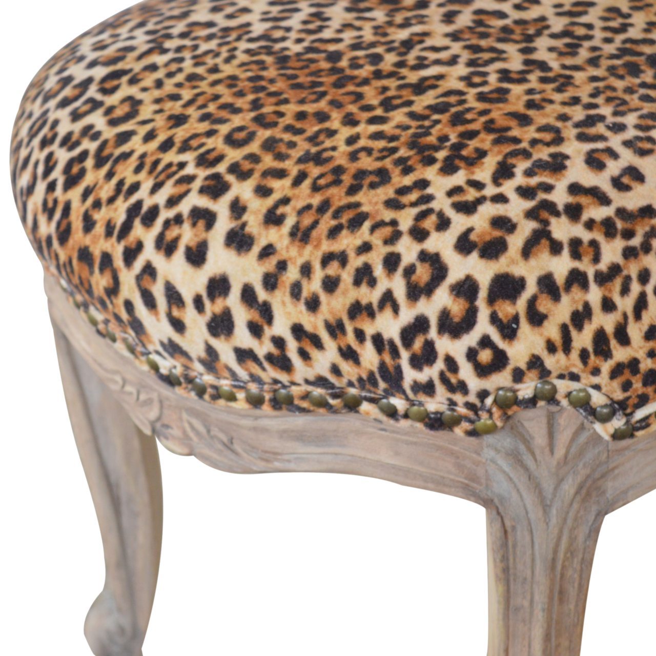 Chic Leopard Studded Chair