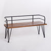 Zion Rustic Wood & Metal Bench