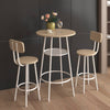 Chic Bar Set with Stylish Stools and Backrest
