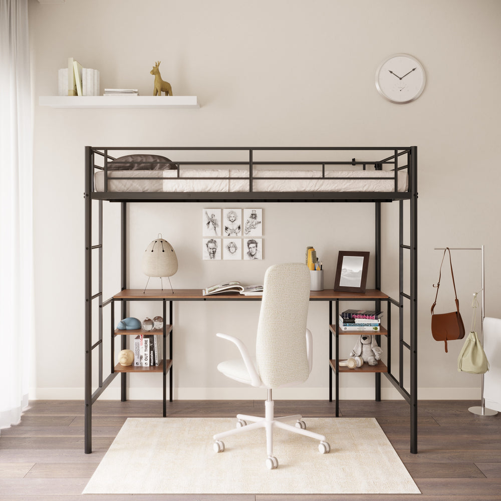 Loft Bed with Workspace & Storage - Sturdy & Stylish!