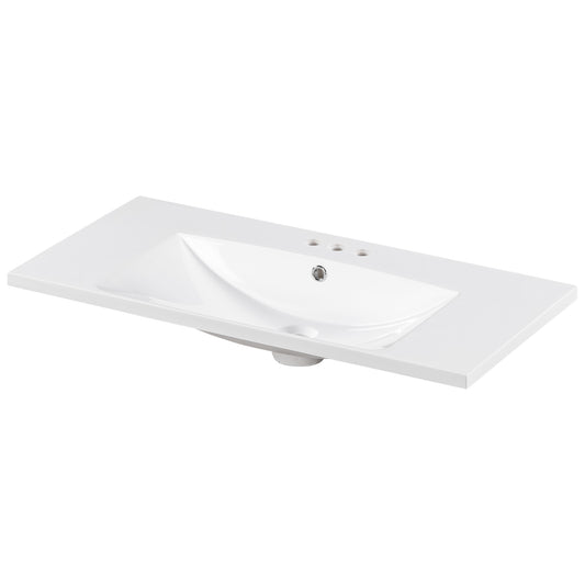 Chic Resin Vanity Sink with Three Faucet Holes