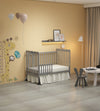 Stylish 3-in-1 Convertible Crib in Storm Grey