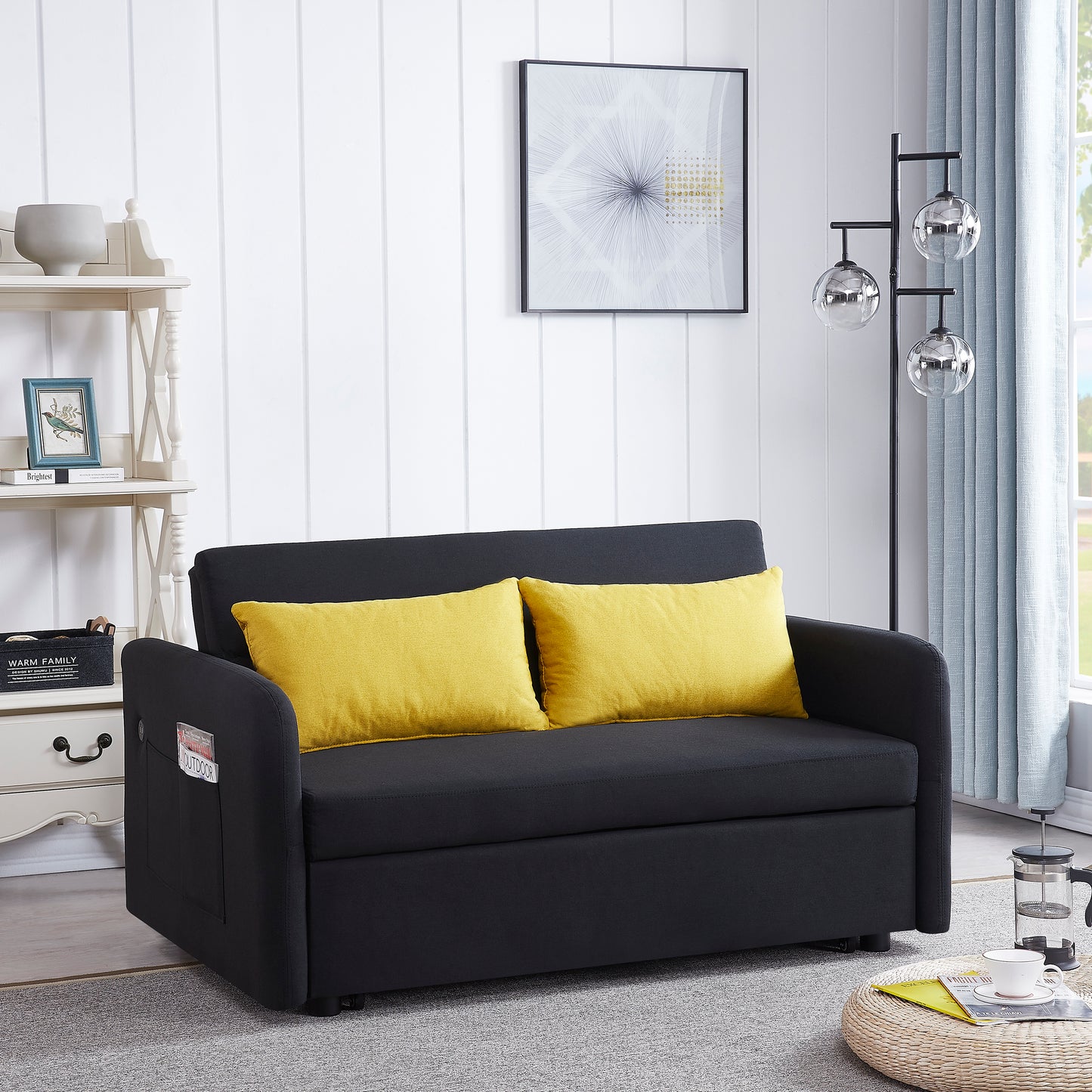 Cozy Double Sofa Bed in Black