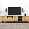 Sleek Media Console with Cabinets and Open Shelves