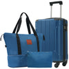 Blue Hardshell Travel Trio: Carry-on Suitcases with Wheels & TSA Lock