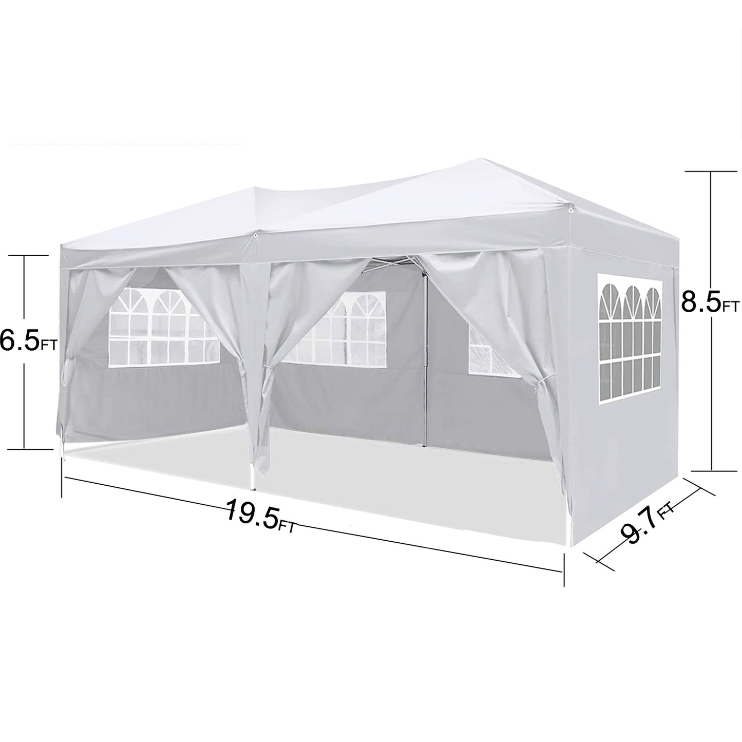 Easy Pop-Up Party Canopy Tent with Removable Sidewalls and Carry Bag