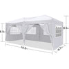 Easy Pop-Up Party Canopy Tent with Removable Sidewalls and Carry Bag