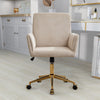 Creamy White Adjustable Corduroy Chair