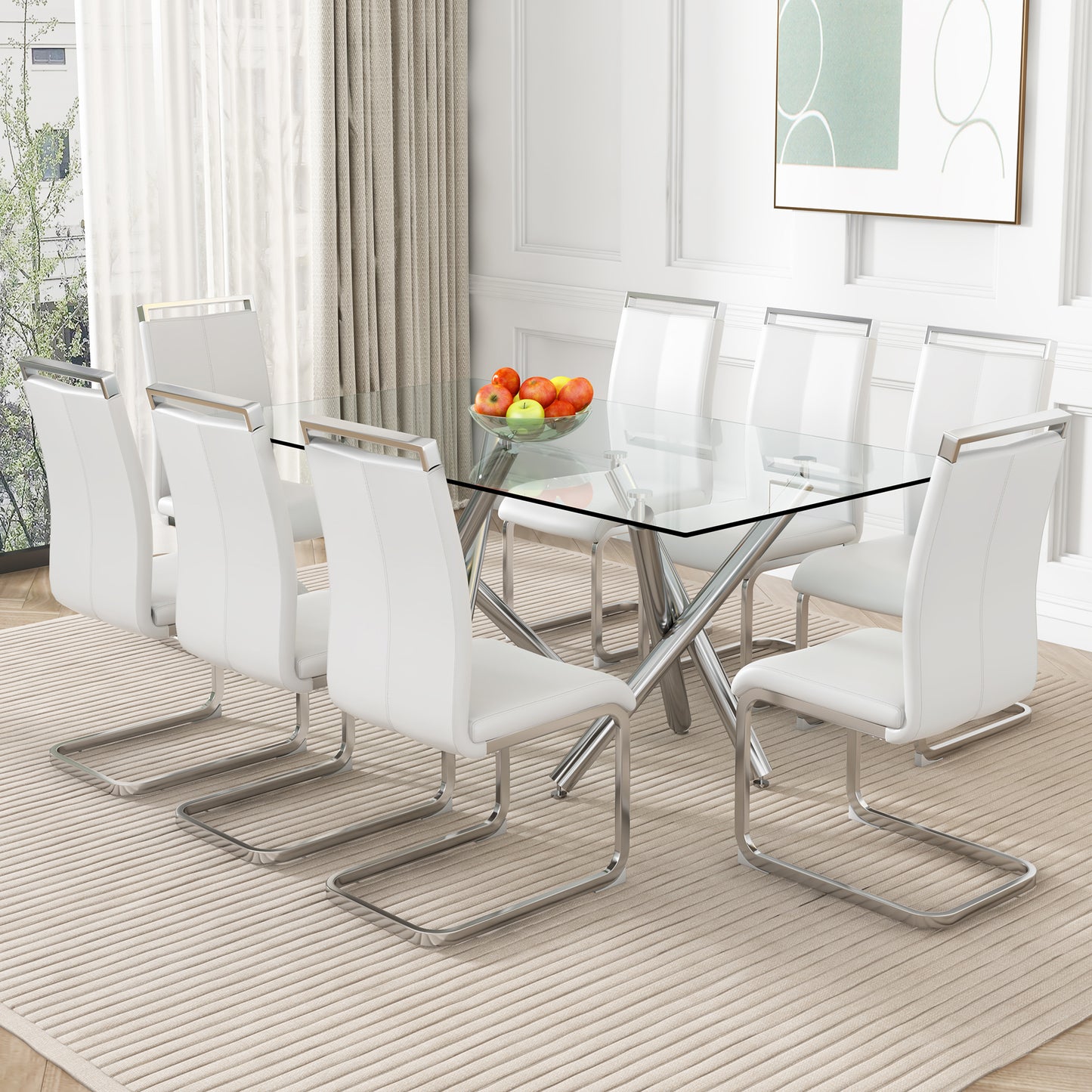 Sleek Glass Dining Table for Stylish Gatherings