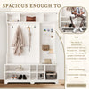 Chic Hallway Organizer with Bench & Coat Rack