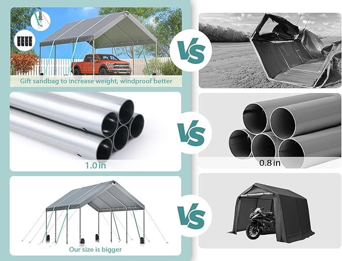 Ultimate Heavy-Duty Car Canopy - Versatile Shelter for Vehicles and Events