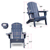 Navy Blue Folding Adirondack Chair - Perfect for Outdoor Relaxation!