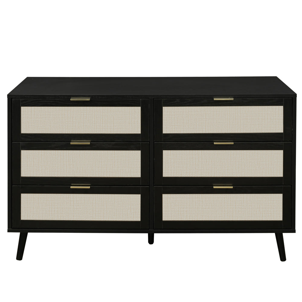 Chic Black Wooden Dresser