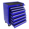 Blue Rolling Tool Cart with Seven Spacious Drawers