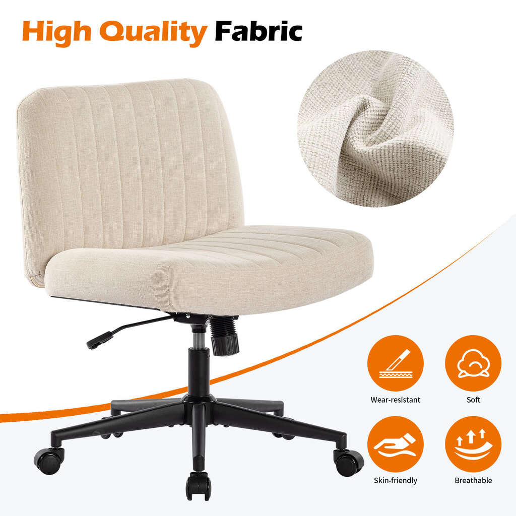 Chic Rolling Office Chair with Swing Backrest