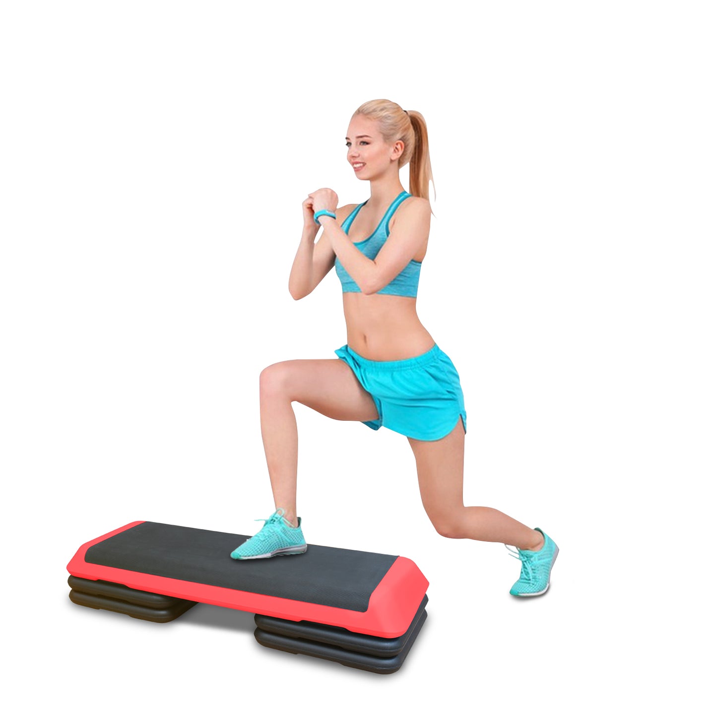 Step Up Fitness Platform - Adjustable Aerobic Trainer in Red