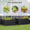 Outsunny Rustic Metal Garden Planter Duo