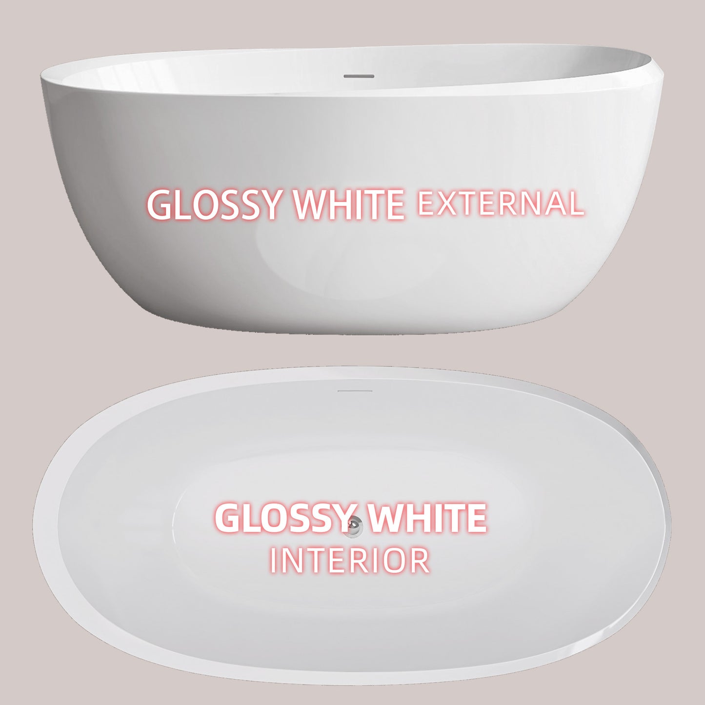 Sleek White Freestanding Soaking Tub with Easy Drain