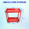 Red Heavy-Duty Rolling Tool Cart
