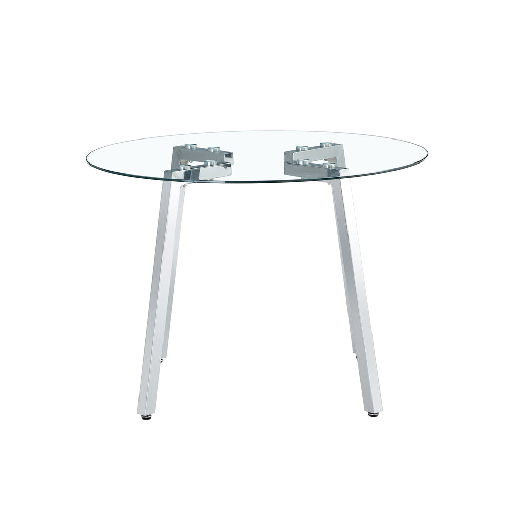 Sleek Glass Round Table