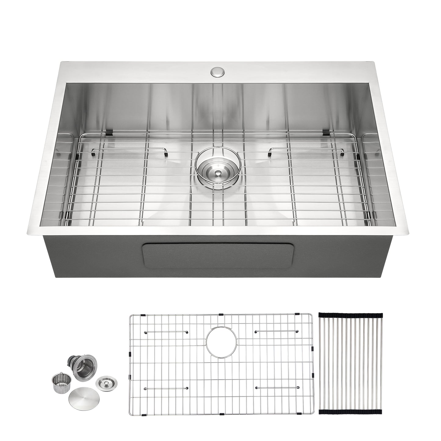 Stainless Steel Single Bowl Drop-In Kitchen Sink