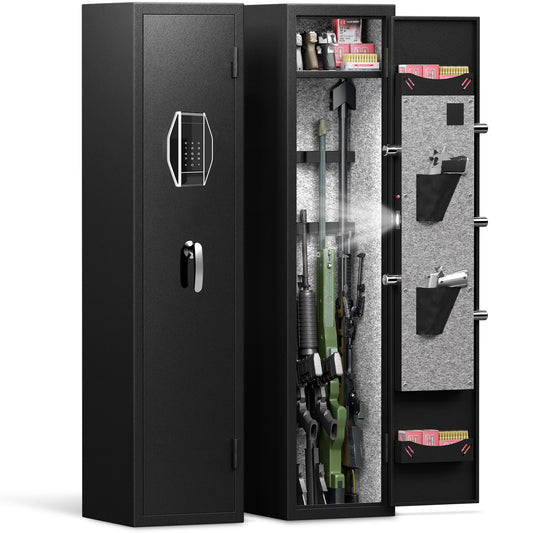 Quick Access Gun Safe: Secure Storage for Rifles and Pistols!