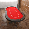 Red Aura Oval Poker Table - Stylish Casino Vibe