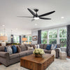 Sleek LED Ceiling Fan with Black Blades