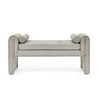 Cozy Gray Linen Bench
